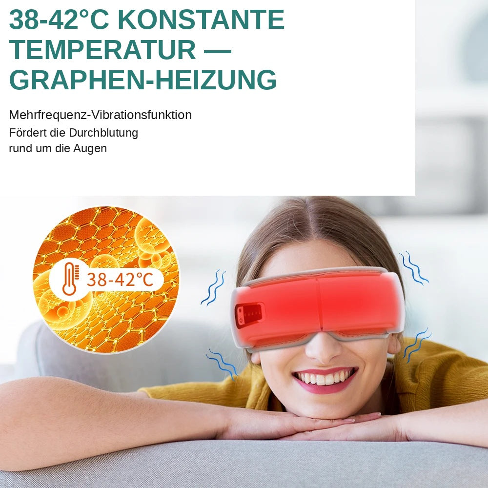 Foldable Eye Air Pressure Massager Airbag Vibration Massage Hot Compress Bluetooth Music Relieve Eye Dry Fatigue Smart Glasses