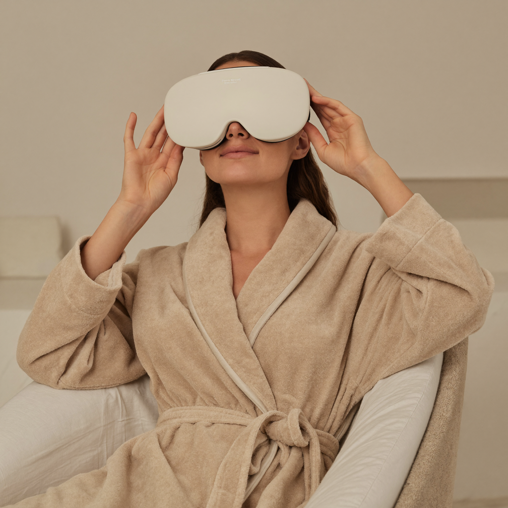 Foldable Eye Air Pressure Massager Airbag Vibration Massage Hot Compress Bluetooth Music Relieve Eye Dry Fatigue Smart Glasses