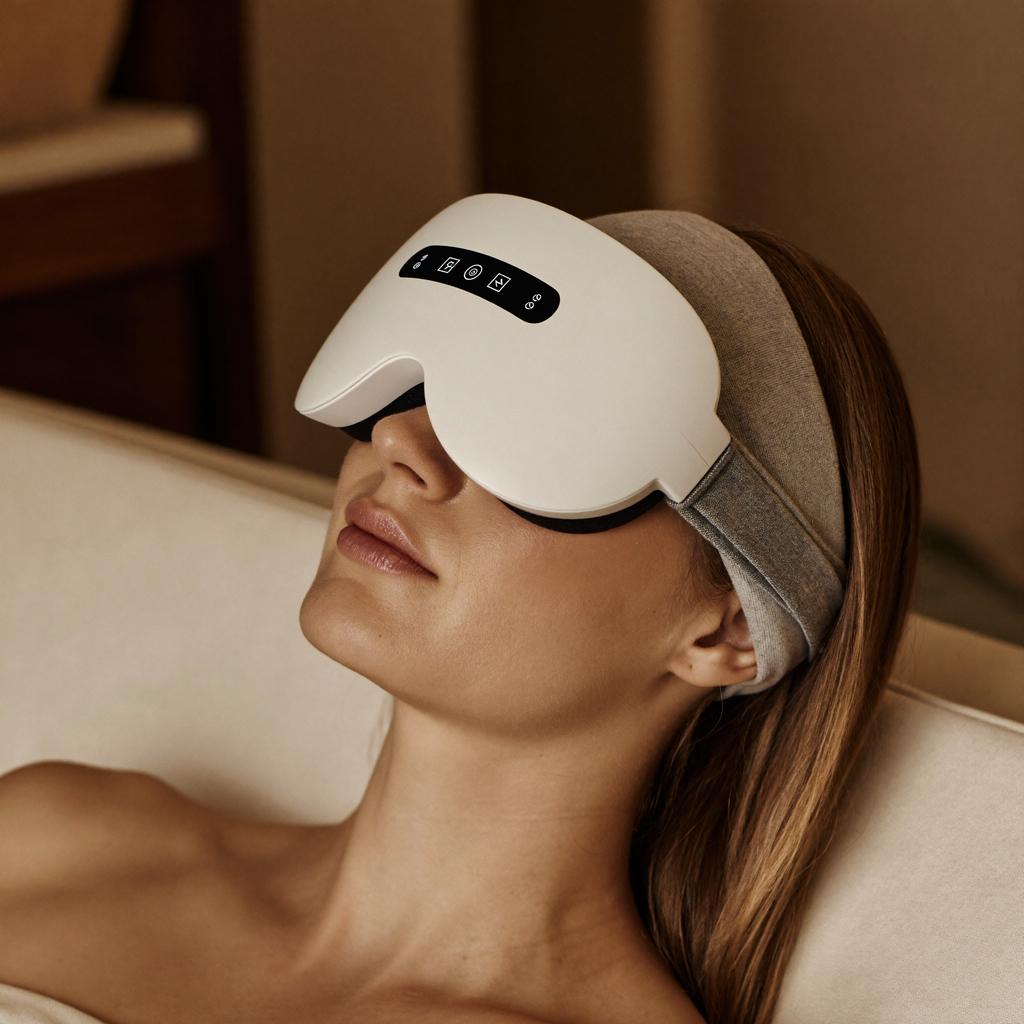 Foldable Eye Air Pressure Massager Airbag Vibration Massage Hot Compress Bluetooth Music Relieve Eye Dry Fatigue Smart Glasses